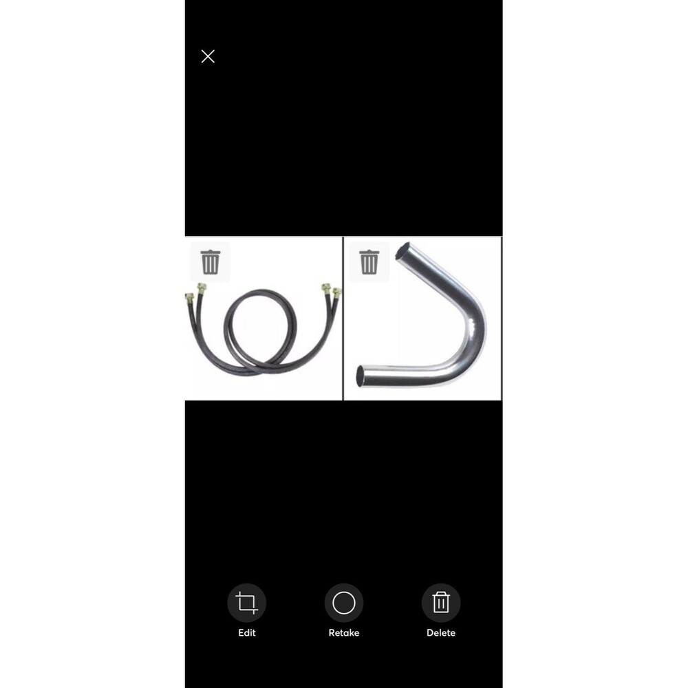 Plumbing Lot: 2 Fill Hose + Drain Hook Washing Machine Kitchen Sink Home Bundle